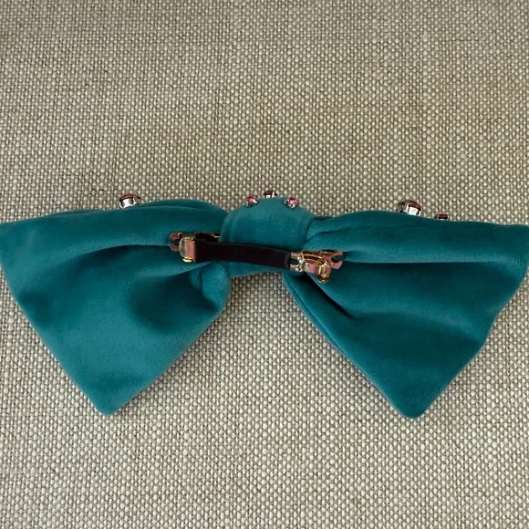 Lele Sadoughi Swarovski Paloma Bow Barrette in Swallow